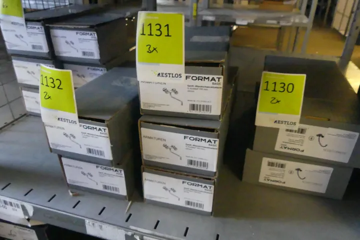 3x FORMAT Basic Spültisch-Wandschwenkbatterie, S-Auslauf 150mm, chrom